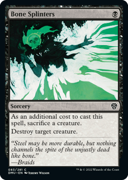 Bone Splinters - Cost in MTG Cards